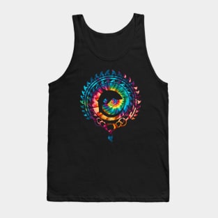 Thresher shark Rainbow Tie Dye Pattern Tank Top